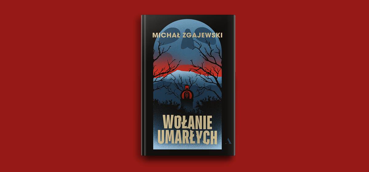 Okładka książki Michała Zgajewskiego "Wołanie umarłych" umieszczona na jednolitym tle w kolorze ciemno-miedzianym.