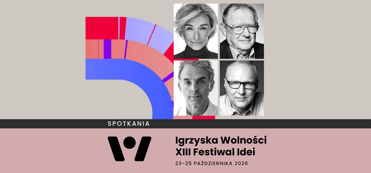 Grafika z Martyną Wojciechowską, Adamem Michnikiem, Jarosławem Kurski, Etgarem Keretem na Igrzyskach Wolności 2026